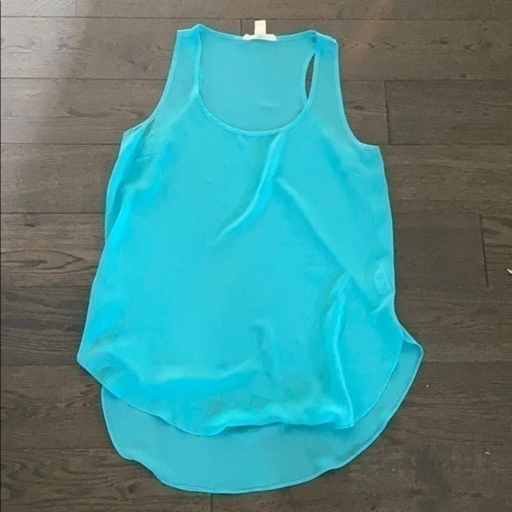 Forever 21 Blue Sheer Tank Top size M